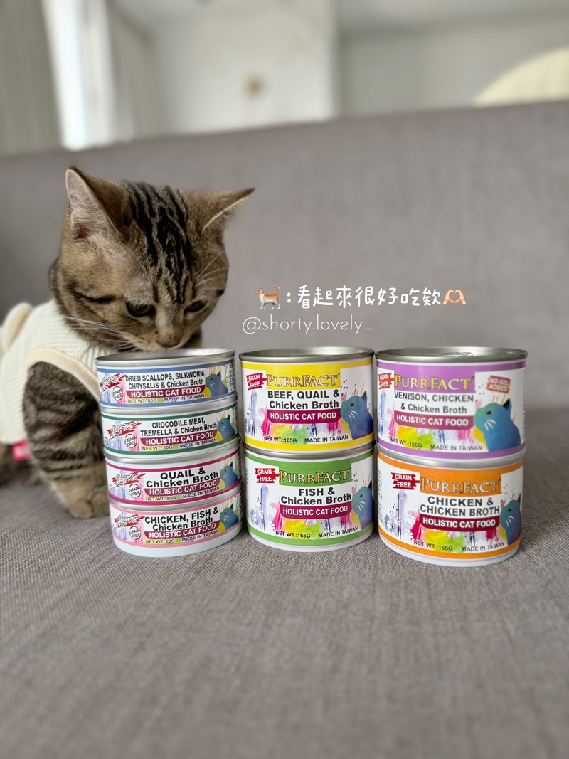 女人知己試用大隊,口碑行銷,部落客行銷,PURRFACT 波菲特貓用主食罐,主食罐,PURRFACT波菲特,貓主食罐,貓罐,PURRFACT波菲特貓用主食罐,魚肉蔓越莓主食罐,鮮嫩雞主食罐,鹿肉雞肉主食罐,牛肉鵪鶉貓主食罐,干貝蠶蛹配方,鱷魚肉白木耳配方,雞肉魚肉配方,安心鶉配方,評價,體驗,適口性佳,心得,成貓適用,高齡貓適用,質地是慕絲狀